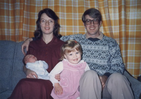 My family, 25 years ago.  I love 'em even more now than I did then.  Well, obviously.  I was a baby.